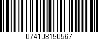 Código de barras (EAN, GTIN, SKU, ISBN): '074108190567'