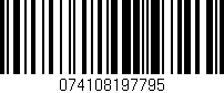 Código de barras (EAN, GTIN, SKU, ISBN): '074108197795'