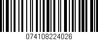 Código de barras (EAN, GTIN, SKU, ISBN): '074108224026'