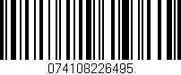 Código de barras (EAN, GTIN, SKU, ISBN): '074108226495'