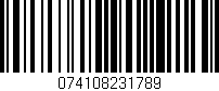 Código de barras (EAN, GTIN, SKU, ISBN): '074108231789'