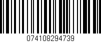 Código de barras (EAN, GTIN, SKU, ISBN): '074108294739'