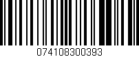 Código de barras (EAN, GTIN, SKU, ISBN): '074108300393'