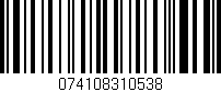 Código de barras (EAN, GTIN, SKU, ISBN): '074108310538'
