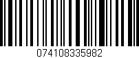 Código de barras (EAN, GTIN, SKU, ISBN): '074108335982'