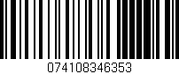 Código de barras (EAN, GTIN, SKU, ISBN): '074108346353'