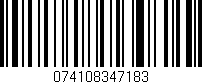 Código de barras (EAN, GTIN, SKU, ISBN): '074108347183'