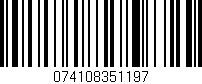 Código de barras (EAN, GTIN, SKU, ISBN): '074108351197'