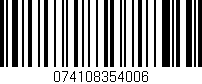 Código de barras (EAN, GTIN, SKU, ISBN): '074108354006'