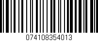 Código de barras (EAN, GTIN, SKU, ISBN): '074108354013'