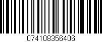 Código de barras (EAN, GTIN, SKU, ISBN): '074108356406'