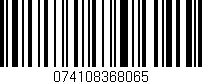 Código de barras (EAN, GTIN, SKU, ISBN): '074108368065'