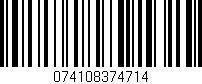 Código de barras (EAN, GTIN, SKU, ISBN): '074108374714'
