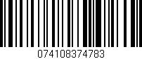 Código de barras (EAN, GTIN, SKU, ISBN): '074108374783'