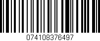Código de barras (EAN, GTIN, SKU, ISBN): '074108376497'
