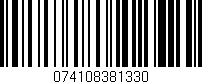 Código de barras (EAN, GTIN, SKU, ISBN): '074108381330'