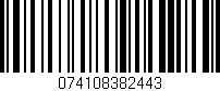 Código de barras (EAN, GTIN, SKU, ISBN): '074108382443'
