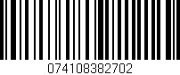 Código de barras (EAN, GTIN, SKU, ISBN): '074108382702'