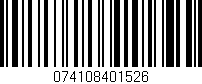 Código de barras (EAN, GTIN, SKU, ISBN): '074108401526'