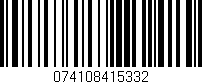 Código de barras (EAN, GTIN, SKU, ISBN): '074108415332'