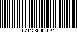 Código de barras (EAN, GTIN, SKU, ISBN): '0741360304024'