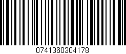 Código de barras (EAN, GTIN, SKU, ISBN): '0741360304178'