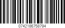 Código de barras (EAN, GTIN, SKU, ISBN): '0742186758794'