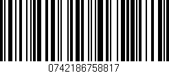 Código de barras (EAN, GTIN, SKU, ISBN): '0742186758817'