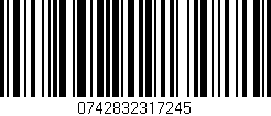 Código de barras (EAN, GTIN, SKU, ISBN): '0742832317245'