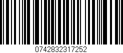 Código de barras (EAN, GTIN, SKU, ISBN): '0742832317252'