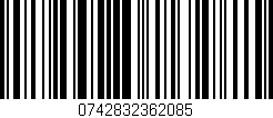 Código de barras (EAN, GTIN, SKU, ISBN): '0742832362085'