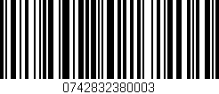 Código de barras (EAN, GTIN, SKU, ISBN): '0742832380003'