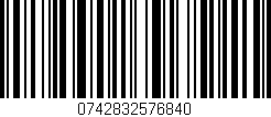 Código de barras (EAN, GTIN, SKU, ISBN): '0742832576840'