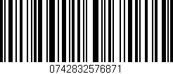 Código de barras (EAN, GTIN, SKU, ISBN): '0742832576871'