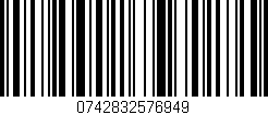 Código de barras (EAN, GTIN, SKU, ISBN): '0742832576949'