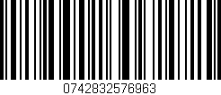 Código de barras (EAN, GTIN, SKU, ISBN): '0742832576963'