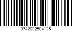 Código de barras (EAN, GTIN, SKU, ISBN): '0742832584135'