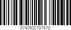 Código de barras (EAN, GTIN, SKU, ISBN): '0742832701570'