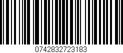 Código de barras (EAN, GTIN, SKU, ISBN): '0742832723183'