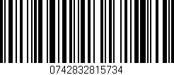 Código de barras (EAN, GTIN, SKU, ISBN): '0742832815734'