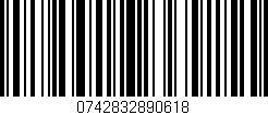 Código de barras (EAN, GTIN, SKU, ISBN): '0742832890618'