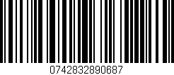 Código de barras (EAN, GTIN, SKU, ISBN): '0742832890687'