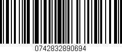 Código de barras (EAN, GTIN, SKU, ISBN): '0742832890694'