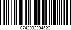 Código de barras (EAN, GTIN, SKU, ISBN): '0742832894623'