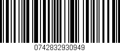 Código de barras (EAN, GTIN, SKU, ISBN): '0742832930949'