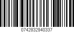 Código de barras (EAN, GTIN, SKU, ISBN): '0742832940337'