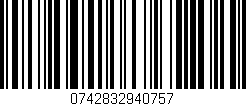 Código de barras (EAN, GTIN, SKU, ISBN): '0742832940757'