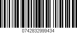 Código de barras (EAN, GTIN, SKU, ISBN): '0742832999434'