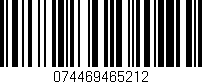Código de barras (EAN, GTIN, SKU, ISBN): '074469465212'