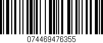 Código de barras (EAN, GTIN, SKU, ISBN): '074469476355'